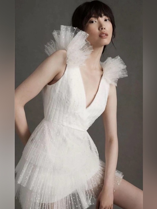Monique Lhuillier Dresses & Skirts - Monique Lhuillier Tulle Mini Dress